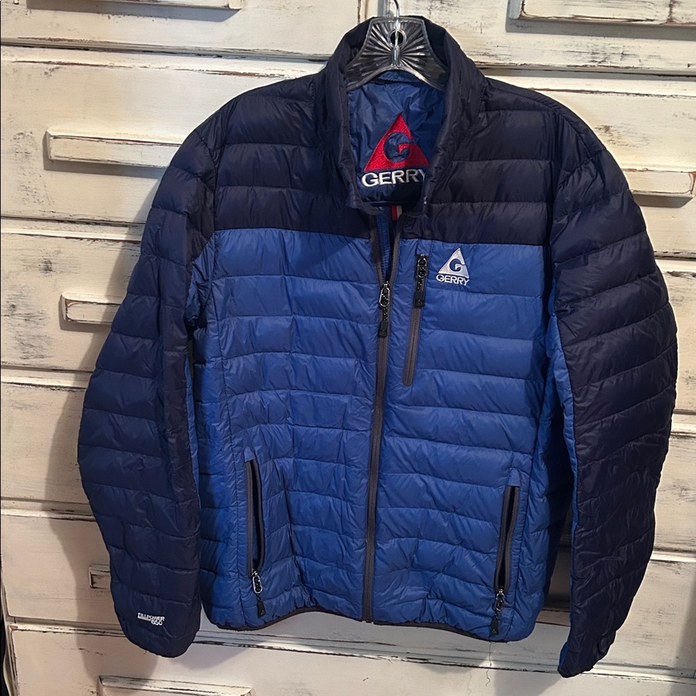Gerry Blue Puffer Jacket Coat Fillpower 650 Mens M EC